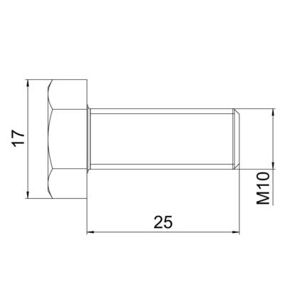 OBO Bettermann Vertr Sechskantschraube M10x25 SKS 10x25 F