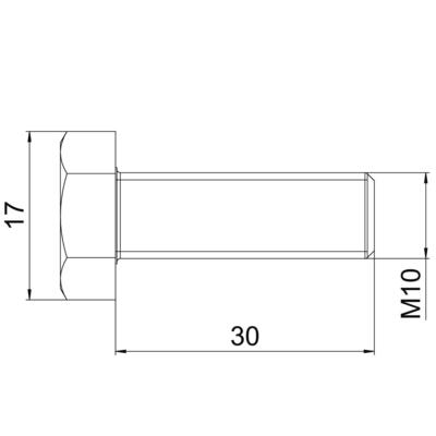 OBO Bettermann Vertr Sechskantschraube M10x30 SKS 10x30 A4