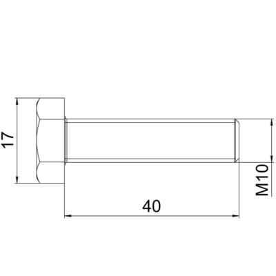 OBO Bettermann Vertr Sechskantschraube M10x40 SKS 10x40 F