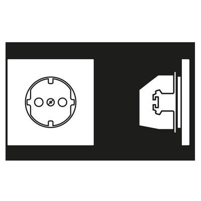 Jung SCHUKO-Steckdose 16A 250V m.Berührungsschutz LS 1520 NKI SW