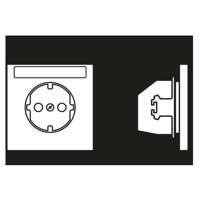 Jung SCHUKO-Steckdose 16A 250V m.Berührungsschutz LS 1520 NKINA SW