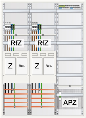 ABN Zählerschrank eHZ 2Z 2R 1V1APZ S37EA222