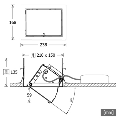 LTS Licht&Leuchten LED-Einbau-Wallwasher 4000K DALI 80°schwar VFCL 7005540DA sw