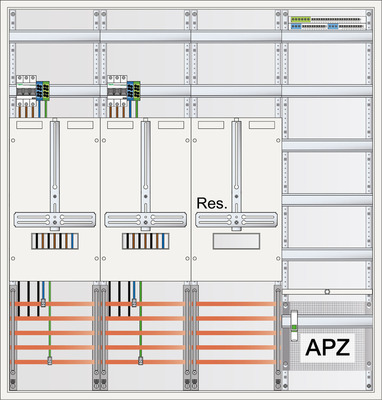 ABN Zählerschrank 3Pkt 2Z 1R 1V 1APZ S47ZA221