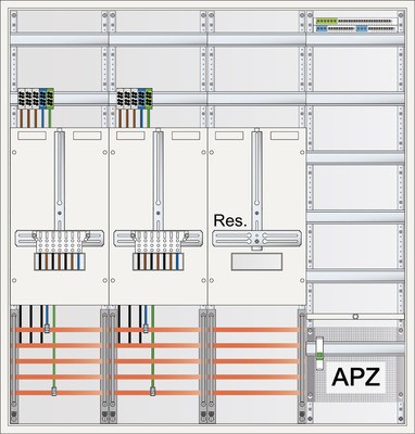 ABN Zählerschrank 3Pkt 2Z 1R 1V 1APZ S47ZA521