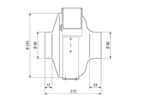 Maico Radial-Rohrventilator 362m3/h, NW100 ERR 10/2 EC