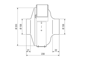 Maico Radial-Rohrventilator 903m3/h, NW160 ERR 16/2 EC