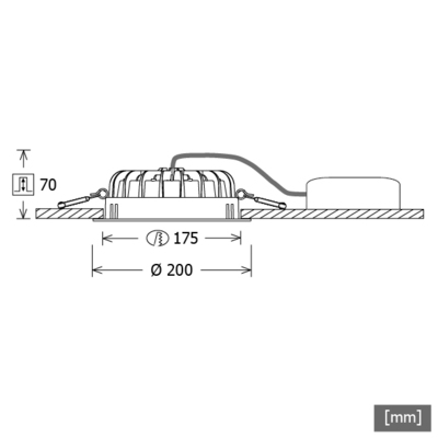 LTS Licht&Leuchten LED-Einbau-Downlight 2700K DALI schwarz VTFM-R101.827/DALISW