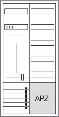 Hager Komplettschrank, univers Z 1ZP/VF-5rh/APZ SKII ZB322P15 Hager Komplettschrank, univers Z 1ZP/VF-5rh/APZ SKII ZB322P15