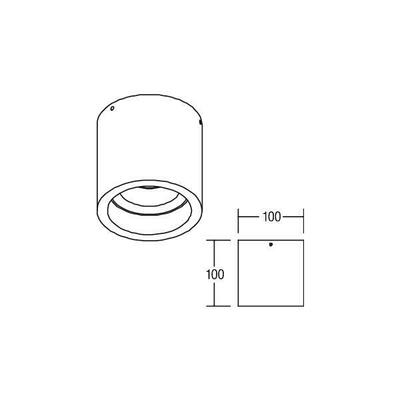 Brumberg Leuchten LED-Aufbaudownlight schwarz 15W 3000K 1125lm 12074183