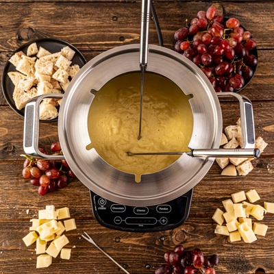 Rommelsbacher Fondue Set edelstahl Elektro touch F 1200 eds