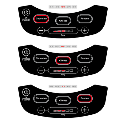 Rommelsbacher Fondue Set edelstahl Elektro touch F 1200 eds