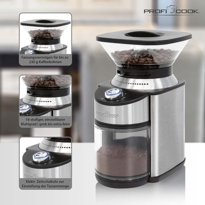 PROFI COOK Kaffeemühle PC-EKM1205 eds/sw
