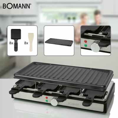 Bomann DA Raclette 8 Pfännchen RG6039CB sw