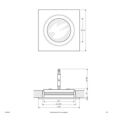 EVN Lichttechnik P-LED Möbeleinbauleuchte IP20 350mA 3W 3000K L24300102 weiß