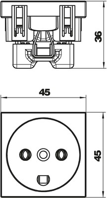 OBO Bettermann Vertr Steckdose DK Ausführung SKS-DK0 RW1