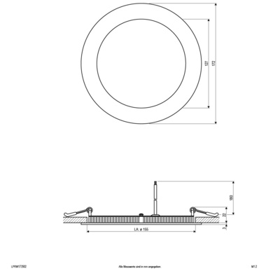 EVN Lichttechnik LED Einbau Panel weiß 15W 3000K 172mm rd. LP RW 173502