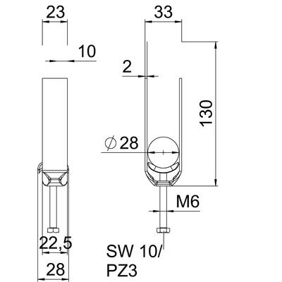 OBO Bettermann Vertr Bügelschelle 3-fach BS-F3-M-28 FT