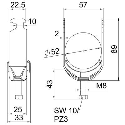 OBO Bettermann Vertr Bügelschelle 46-52mm BS-H1-M-52 A4