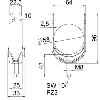 OBO Bettermann Vertr Bügelschelle 52-58mm BS-H1-M-58 A4