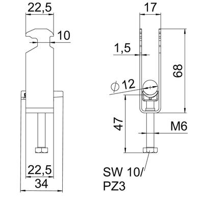 OBO Bettermann Vertr Bügelschelle 3-fach BS-H3-K-12 ALU