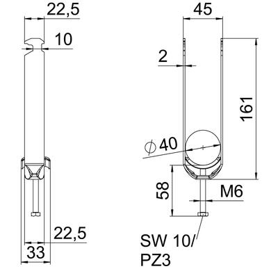 OBO Bettermann Vertr Bügelschelle 3-fach BS-H3-M-40 FT