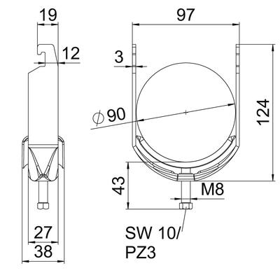 OBO Bettermann Vertr Bügelschelle 82-90mm BS-U1-M-90 FT