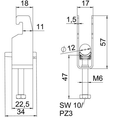 OBO Bettermann Vertr Bügelschelle 2-fach BS-U2-K-12 ALU