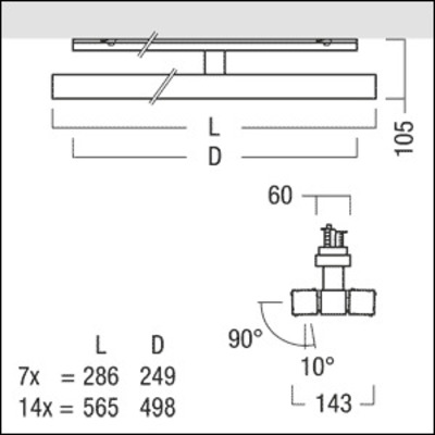 Zumtobel Group LED-Strahler 940, schwarz SCENO 2X7 #42949812