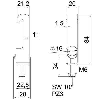 OBO Bettermann Vertr Bügelschelle 12-16mm BS-W1-M-16 A2