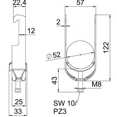 OBO Bettermann Vertr Bügelschelle 46-52mm BS-W1-M-52 A2