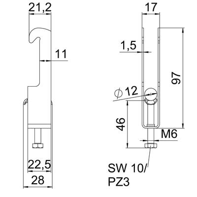 OBO Bettermann Vertr Bügelschelle 2-fach BS-W2-M-12 FT