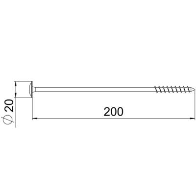 OBO Bettermann Vertr Tellerkopfschraube 8x200 Edelstahl TKS 8x200 A2
