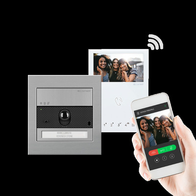 Comelit Group Einfamilienhauskit Ultra 1WEMonitorMiniHFWiFi KVU8190W
