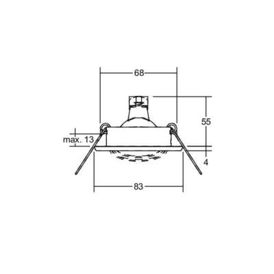 Brumberg Leuchten Einbaustrahler Edelstahl 3221.22