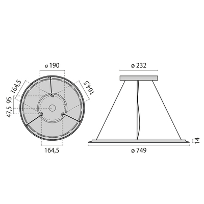 Performance in Light LED-Pendelleuchte 3000K 3122292