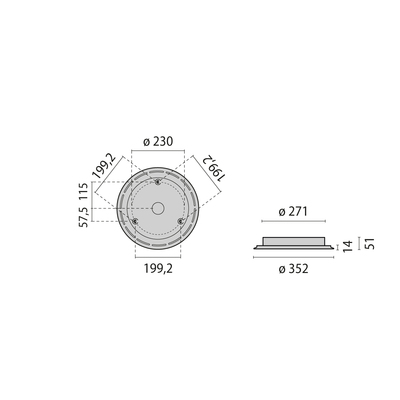 Performance in Light LED-Anbauleuchte 3000K 3122349