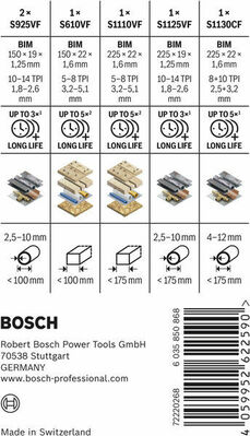 Bosch Power Tools PRO Demolition Säbelsägeblatt Set 2607011820VE(6)