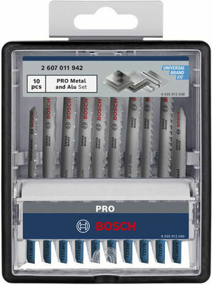 Bosch Power Tools PRO Metal and Alu Stichsägeblatt Set 2607011942VE(10)
