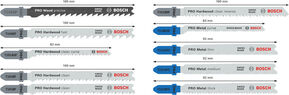 Bosch Power Tools PRO Wood and Metal Stichsägeblatt Set T 2607011943VE(10)