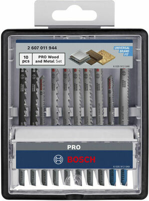 Bosch Power Tools PRO Wood and Metal Stichsägeblatt Set T 2607011944VE(10)