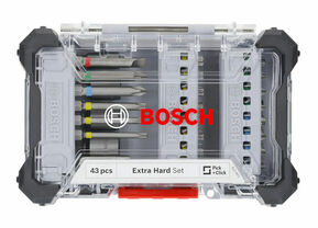 Bosch Power Tools Bit Set Extra Hard 43 tlg Pick u. Click 2607017723VE(43)