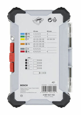 Bosch Power Tools Bit Set Extra Hard 43 tlg Pick u. Click 2607017723VE(43)