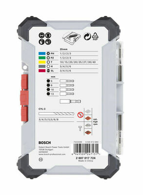 Bosch Power Tools Bit Set Extra Hard 35 tlg Pick u. Click 2607017724VE(35)