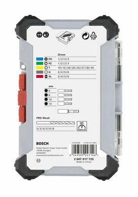 Bosch Power Tools Bit Set Extra Hard 35 tlg Pick u. Click 2607017725VE(35)