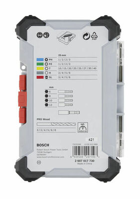 Bosch Power Tools Bit Set Extra Hard 35 tlg Pick u. Click 2607017730VE(35)