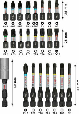 Bosch Power Tools PRO Bit Set Impact 24 tlg 2608521U75VE(24)