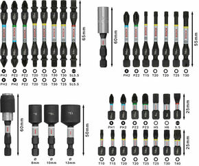 Bosch Power Tools PRO Bit Set Impact 35 tlg 2608521U77VE(35)