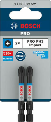 Bosch Power Tools PRO Bit Impact PH 55 mm, 2 pcs 2608522521VE(2)