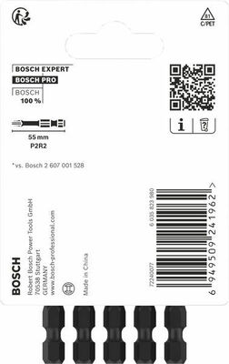 Bosch Power Tools PRO Bit Impact P2R2 55mm 5tlg 2608522527VE(5)